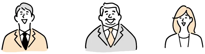 3人の人物イラスト