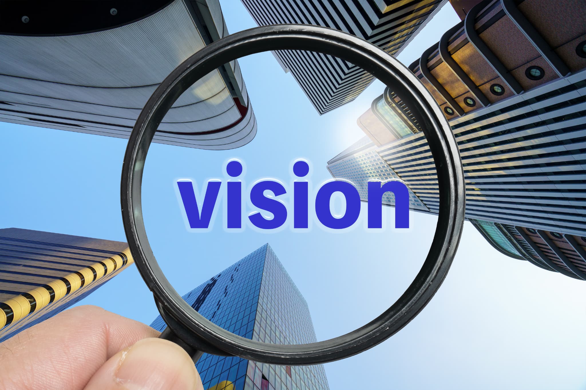 ビジョンとビル群